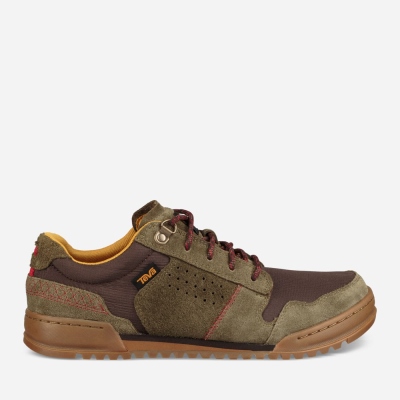 Teva Highside '84 - Men's Teva Lace Ups - Dark Olive / Brown | India (IGBV51736)